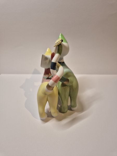 Goebel - Amici Farfalla- limitiert - Rosina Wachtmeister Katzen Exklusivkatze 2023 Katzenpaar mit Schmetterlingen und Blume