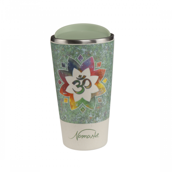 Goebel Lotus Om grün Namaste Kaffee Cafe MUG to go ANGEBOT Kaffeebecher