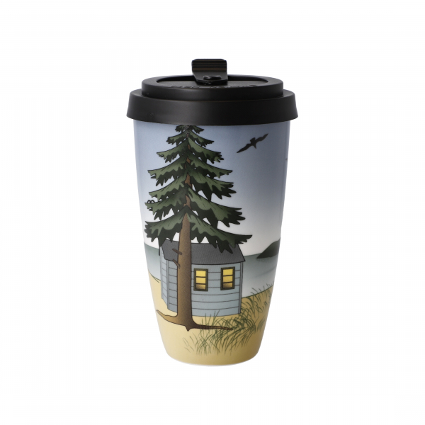 Goebel Ocean Love Tasse Trinkbecher ANGEBOT Scandic Home Mug To Go mit Deckel Teetasse Kaffeetasse Porzellan