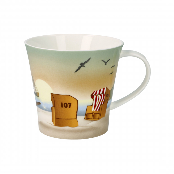 Goebel Scandic Home Sunset Mood Tasse Teetasse Kaffeetasse Strand Strandkorb Meer