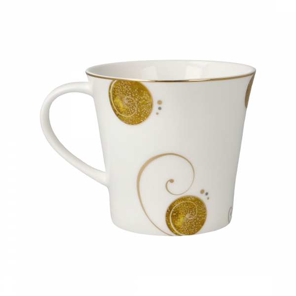 Goebel LOTUS Ginkgo Weiß / Gold Kaffee Tee Tasse Trinkbecher Porzellantasse NEUHEIT 2024