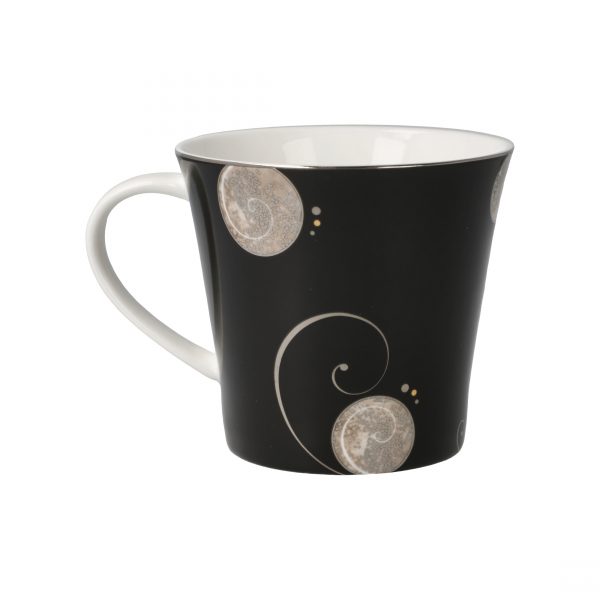 Goebel LOTUS Ginkgo Schwarz / Platin Kaffee Tee Tasse Trinkbecher Porzellantasse NEUHEIT 2024