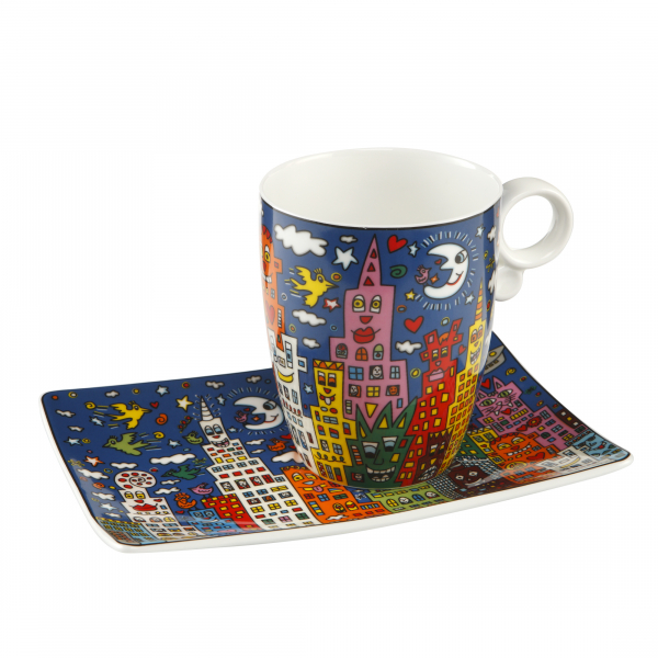 Goebel My New York City Night James Rizzi Pop Art Kunst NEUHEIT 2018 Tasse mit Untere