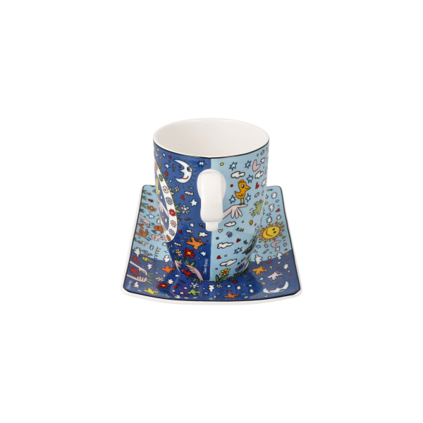 Goebel - Give Peace a Chance - James Rizzi Pop Art Kunst NEUHEIT 2023 Tasse mit Untere Porzellan Künstlertasse