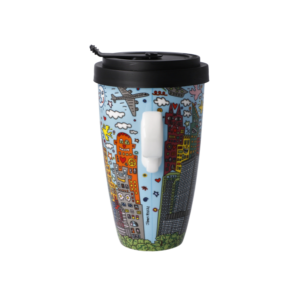 Goebel My New York City Day Tasse Trinkbecher NEUHEIT 2021 James Rizzi Mug To Go mit Deckel Teetasse Kaffeetasse Porzellan Künstlerbecher