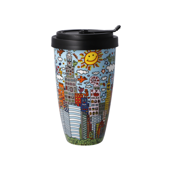 Goebel My New York City Day Tasse Trinkbecher NEUHEIT 2021 James Rizzi Mug To Go mit Deckel Teetasse Kaffeetasse Porzellan Künstlerbecher