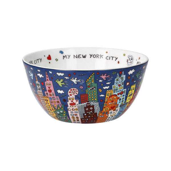 Goebel My New York Night James Rizzi Motiv Müslischale Künstlerbecher Porzellanschale
