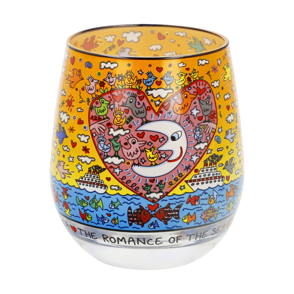 Goebel Windlicht Romance of the Sea James Rizzi Pop Art Teelichthalter Glas NEUHEIT 2024