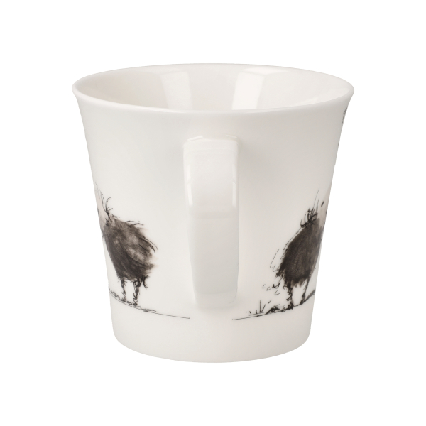 Goebel Schnecke, wer bist Du ? Tasse Rabe mit Schnecke Künstler Peter Schnellhardt Porzellantasse