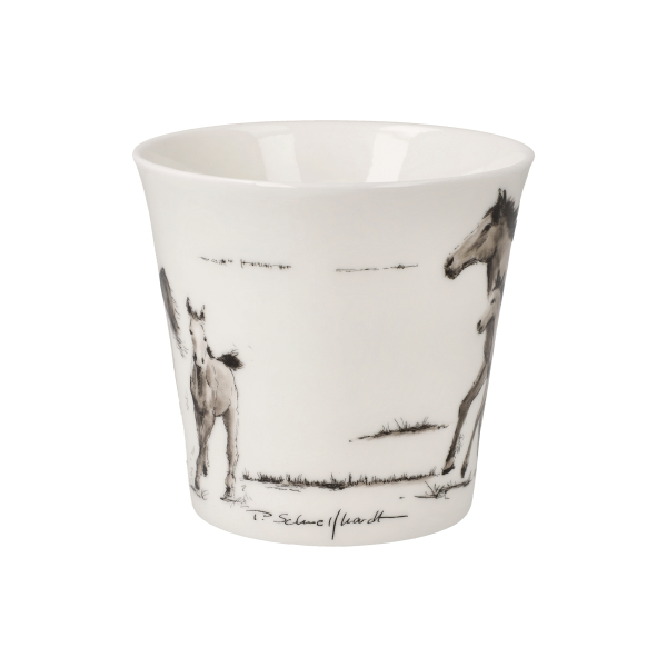 Goebel Hopp, erster Ausflug ! Tasse Pferde Künstler Peter Schnellhardt Porzellantasse