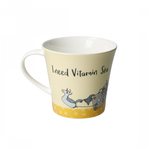Goebel I Need Vitamin Sea - Coffee-/Tea Mug Coffee-/Tea Mug Künstlerbecher Barbara Freundlieb Tasse Porzellantasse