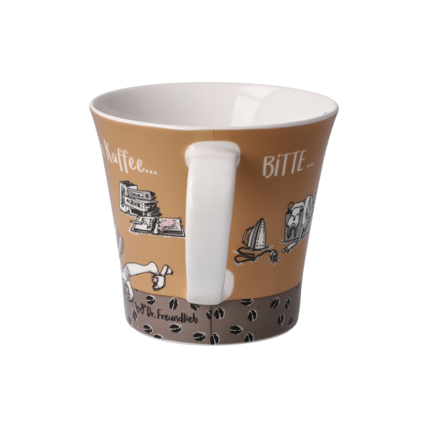 Goebel " Vor dem ersten Kaffee !!! "  Coffee-/Tea Mug Künstlerbecher Barbara Freundlieb Tasse Porzellantasse Kaffeetasse Teetasse