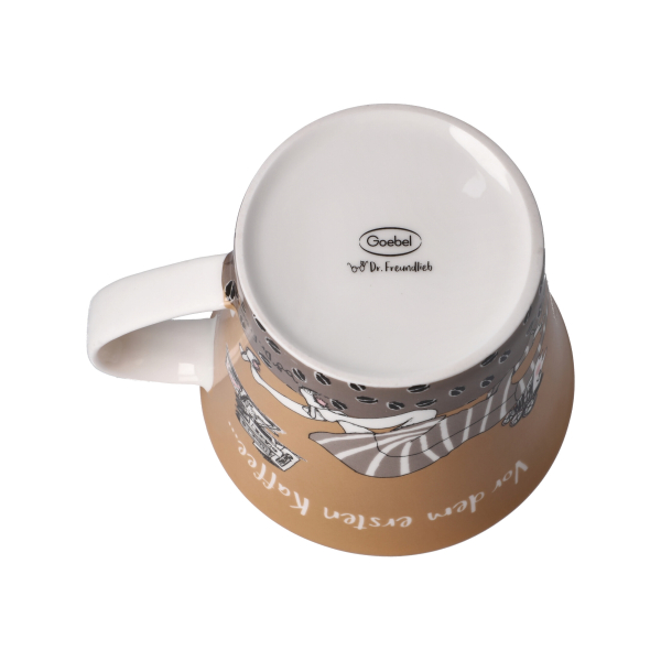 Goebel " Vor dem ersten Kaffee !!! "  Coffee-/Tea Mug Künstlerbecher Barbara Freundlieb Tasse Porzellantasse Kaffeetasse Teetasse