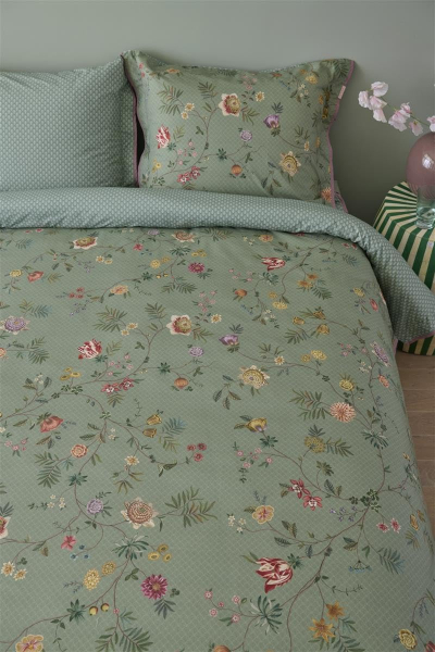 PIP STUDIO La Dolce Vita Green Bettwäsche 135x200cm Kopfkissen und Bettbezug