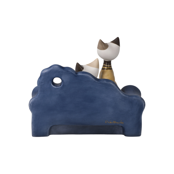 Goebel - Caterina e Fabio - Rosina Wachtmeister Katzenpaar sitzend auf Bank Porzellankatzen NEUHEIT 2026