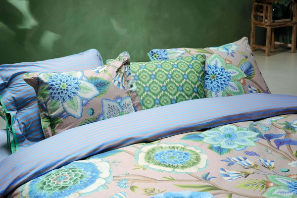 PIP STUDIO Viva La Vida Blue Bettwäsche 135x200cm Kopfkissen und Bettbezug