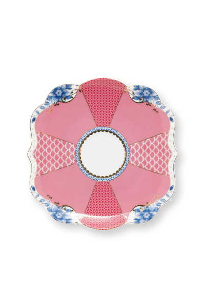 Pip Studio 2er Set Espresso Cup & Saucers Royal Pink Porzellan Tee Kaffee Tasse mit Untertasse 125 ml in dekorativer Geschenkverpackung