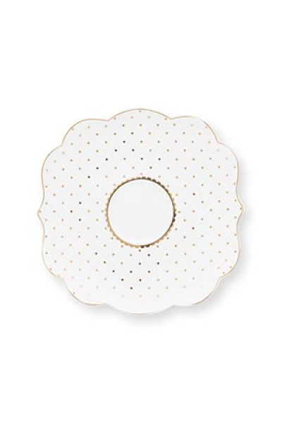 Pip Studio 2er Set Tea Cup & Saucers Royal Flowers Porzellan Tee Kaffee Tasse mit Untertasse 120 ml in dekorativer Geschenkverpackung