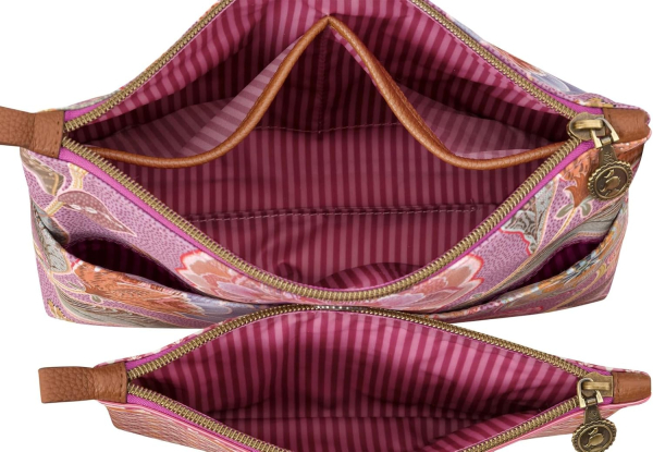 PIP Studio Kosmetiktasche Set Caryn Cosmetic Bags Combi Matata Lilac 26x18x7.5cm/22x13x1cm