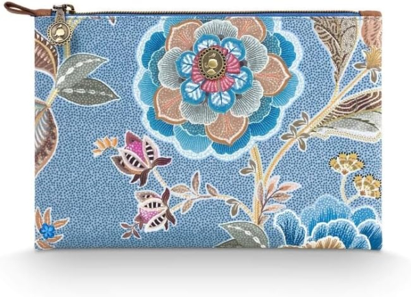 PIP Studio Kosmetiktasche Kosmetikbeutel Charly Cosmetic Flat Pouch Medium Matata Blue 24x1x15.5cm