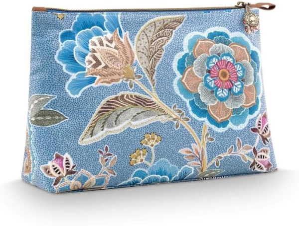 PIP Studio Kosmetiktasche Set Caryn Cosmetic Bags Combi Matata Blue 26x18x7.5cm/22x13x1cm
