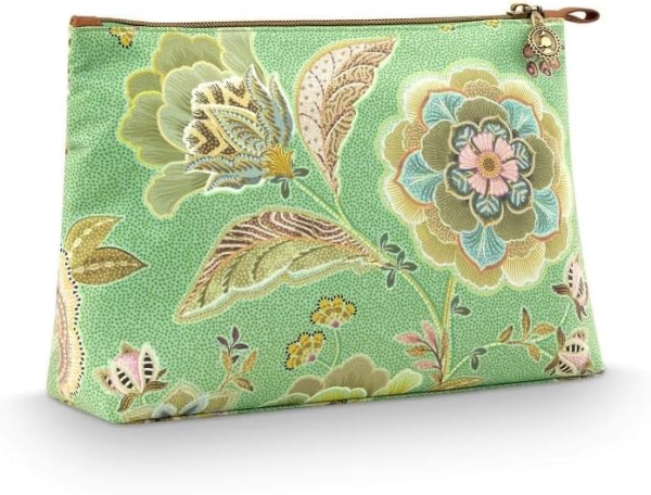 PIP Studio Kosmetiktasche Set Caryn Cosmetic Bags Combi Matata Green 26x18x7.5cm/22x13x1cm