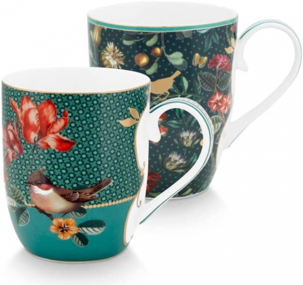 Pip Studio 2er Set Mug Small Winter Wonderland Tee Kaffee Tasse 145 ml Porzellantasse in dekorativer Verpackung