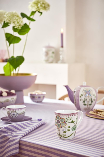 Pip Studio 3er Set Breakfast Lily & Lotus Tasse Teller Schale Frühstücksset