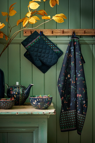 PIP Studio Oven Glove Berry Blues Blue Overall Dark Blue 29x15cm Ofenhandschuh Topflappen Winterkollektion 2025