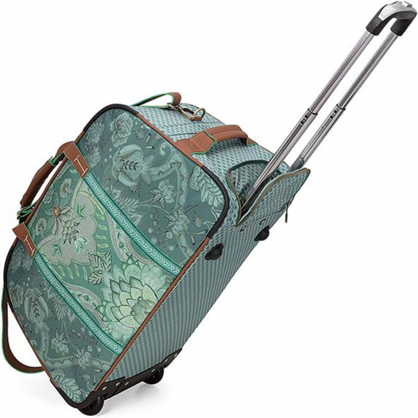 PIP Studio Weekender on Wheels Bag Kyoto Festival Green 55x34x27cm Reisetasche Koffer