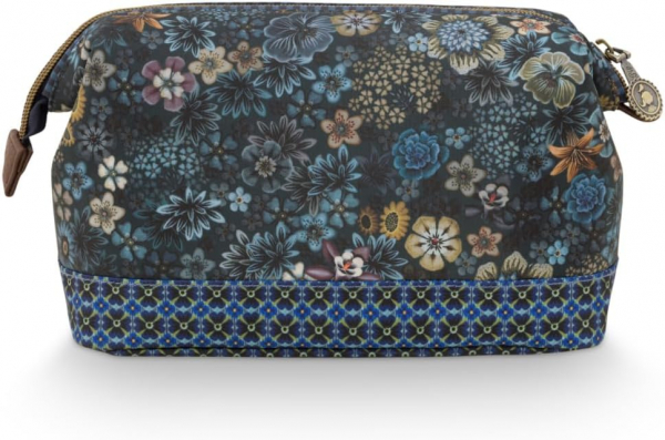 PIP Studio Kosmetiktasche Cosmetic Purse Medium Tutti i Fiori Blue Kulturtasche Kulturbeutel 22.5x9.5x15cm ANGEBOT