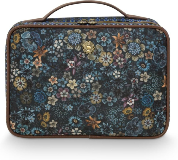 PIP Studio Kosmetiktasche Beauty Case Square Large Tutti i Fiori Blue 27x19x10cm ANGEBOT