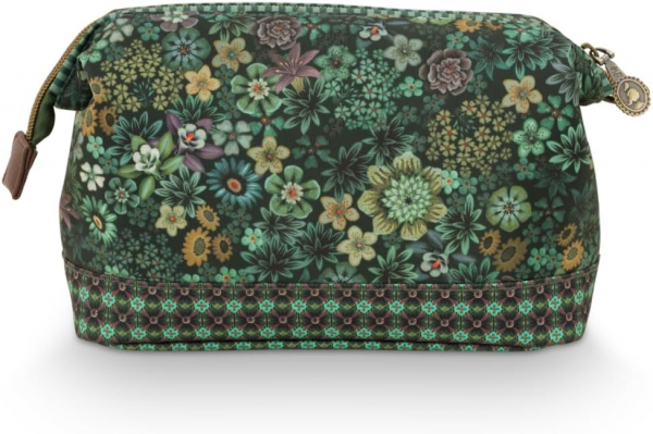 PIP Studio Kosmetiktasche Cosmetic Purse Medium Tutti i Fiori Green Kulturtasche Kulturbeutel 22.5x9.5x15cm ANGEBOT