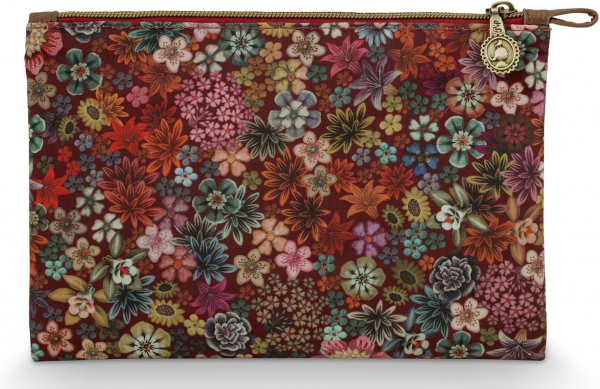 PIP Studio Kosmetiktasche Kosmetikbeutel Charly Cosmetic Flat Pouch Medium Tutti i Fiori Red 24x1x15 cm