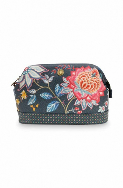 PIP Studio Kosmetiktasche Cosmetic Purse Large Flower Festival Dark Blue Kulturtasche Kulturbeutel