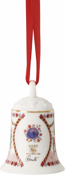 Rosenthal Hutschenreuther Porzellanglocke Weihnachtsglocke 2026 Weihnachtsschmaus Porzellanglocke - Glocken