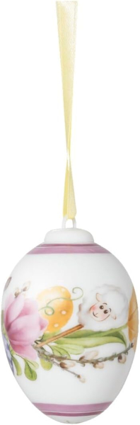 Rosenthal Hutschenreuther Porzellan-Ei Das Ei 2026 Porzellan-Ei Jahresei Hase mit Tulpen