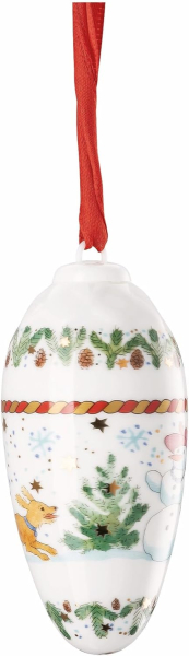 Rosenthal Hutschenreuther Porzellanzapfen Weihnachtszapfen 2025 Weihnachtsspiele Porzellan Zapfen - Oval -