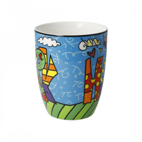 Goebel Happy Künstlerbecher Romero Britto Künstlerbecher Tasse Porzellantasse