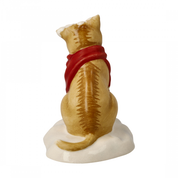 Goebel Kerzenhalter Schneeballschlacht Katze mit Schal NEUHEIT 2024 Weihnachten