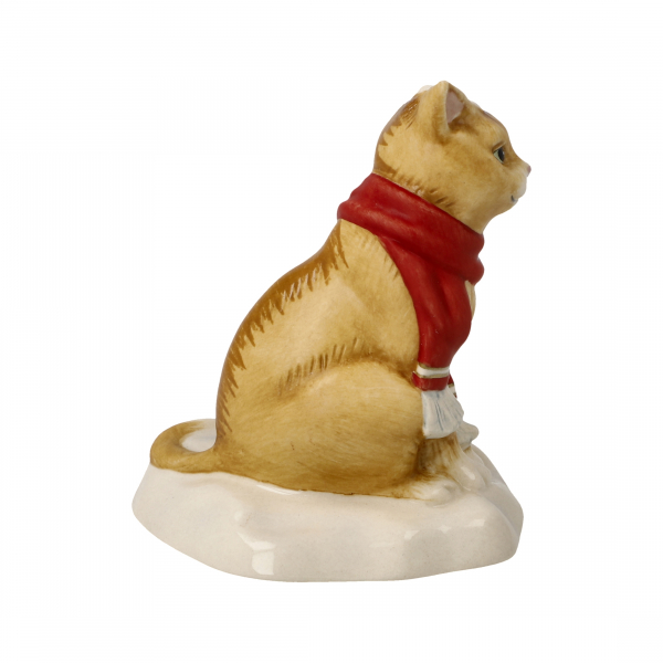 Goebel Kerzenhalter Schneeballschlacht Katze mit Schal NEUHEIT 2024 Weihnachten