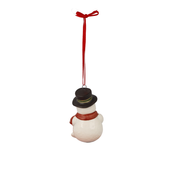 Goebel Winterglück Schneemann Hänger - Gustl mit Weihnachtskuchen - Porzellanschneemann NEUHEIT 2025 in Geschenkverpackung