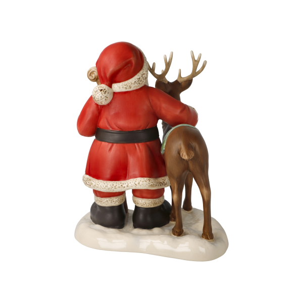 Goebel Santa un der König des Waldes Weihnachtsmann mit Hirsch NEUHEIT 2025 - limitierte Edition - Porzellanfigur Weihnachten Winterwald