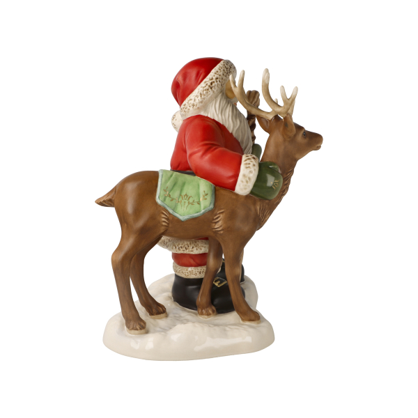 Goebel Santa un der König des Waldes Weihnachtsmann mit Hirsch NEUHEIT 2025 - limitierte Edition - Porzellanfigur Weihnachten Winterwald