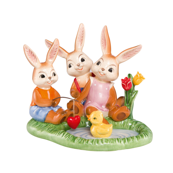 Goebel Unser kleines Familieglück - limitiert - Frühlings - Edition 2017 ANGEBOT Goebelhase Ostern Osterhase Hase