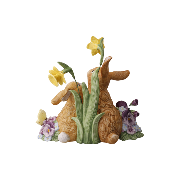 Goebel Frühlingserwachen Frühlingsedition 2023 Hasen mit Blumen - limitierte Edition