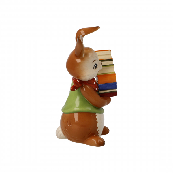 Goebel Figur Hasenschule - Hoppla ! - Ostern Hasejunge mit Büchern