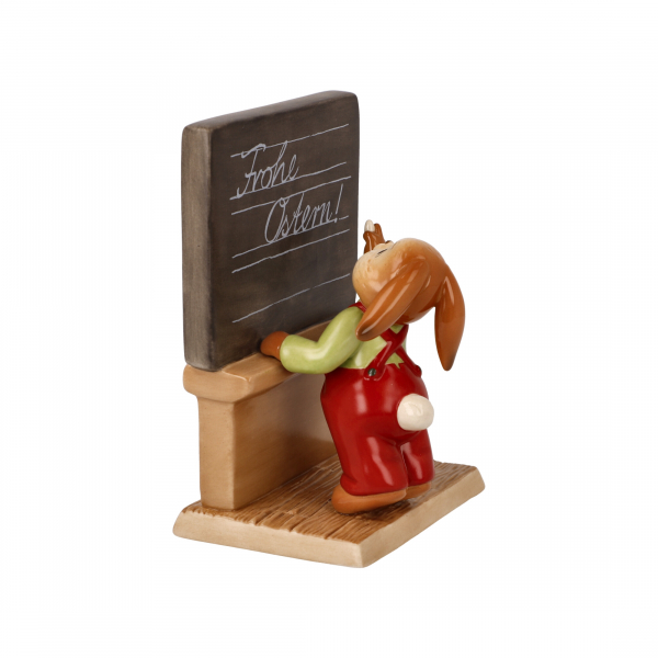 Goebel Figur Hasenschule - Das wünsch ich Dir - Ostern Hase an der Schultafel