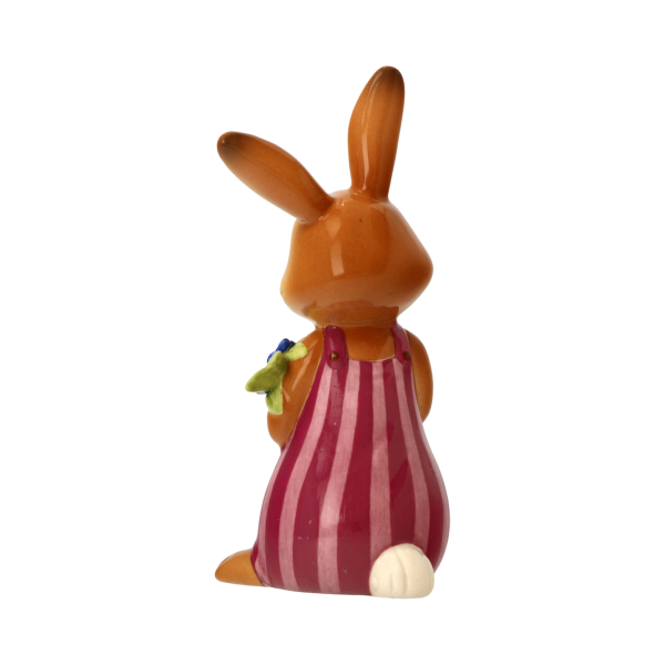 Goebel Figur Hase - Vergiss mich nicht - Hasenjunge mit Vergissmeinnicht und Kristallsteinen - Porzellanfigur ANGEBOT Ostern