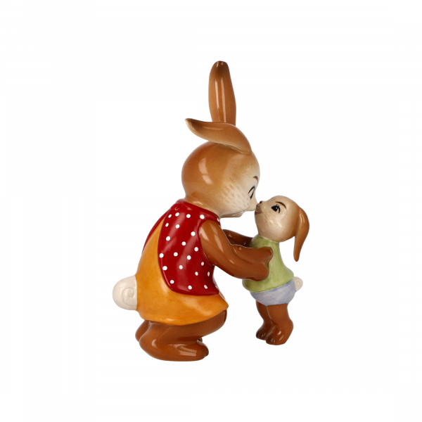Goebel Figur Hasenfamilie - Frechdachs- Ostern Hasenpapa mit Hasenkind